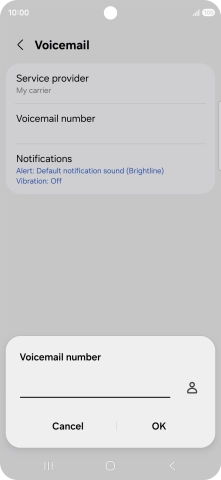 Key in +447836121121 and press OK.