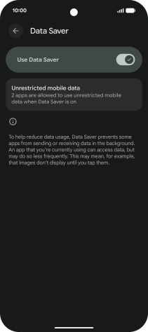 Press Unrestricted mobile data.
