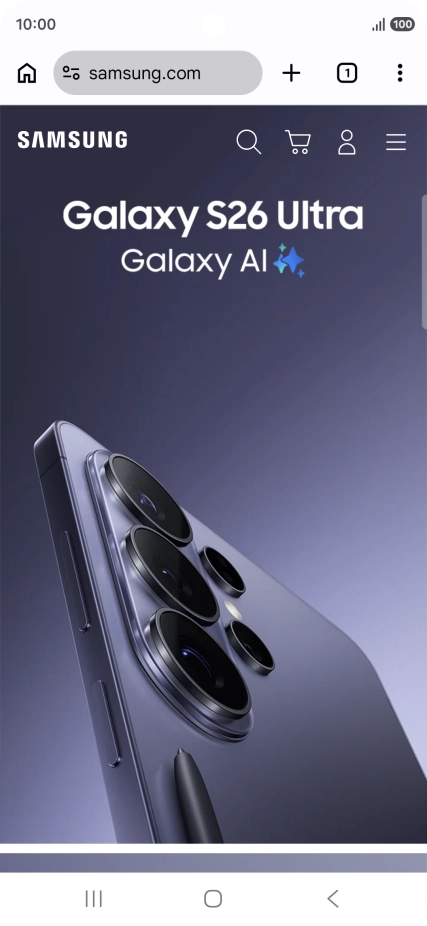 Press the menu icon.