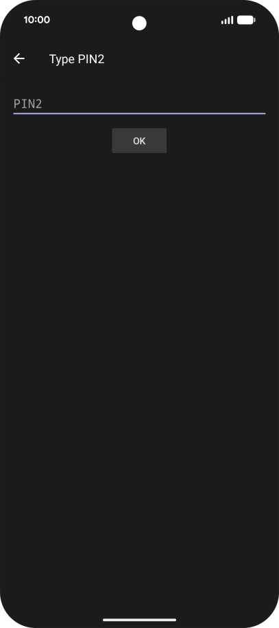 Press PIN2 and key in your PIN2. The default PIN2 is 1111.