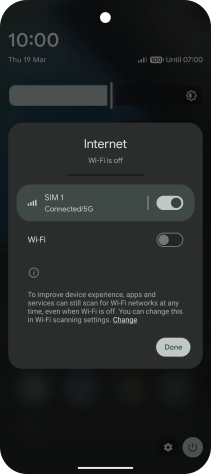 Press the indicator next to 