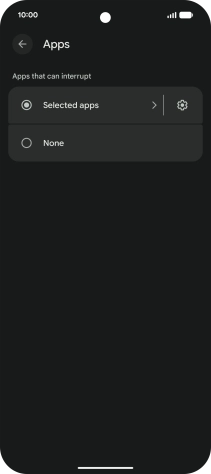 Press the settings icon.