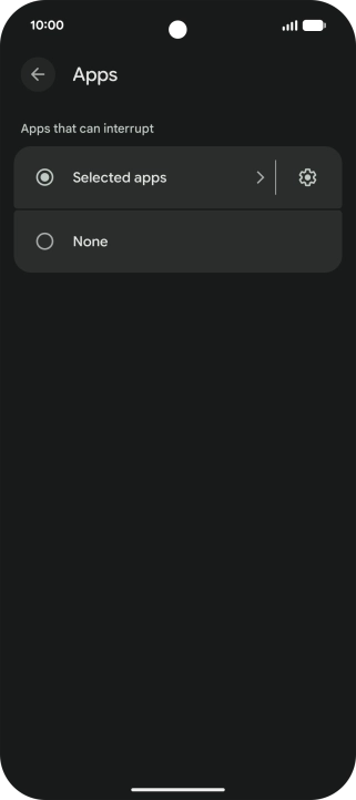 Press the settings icon.