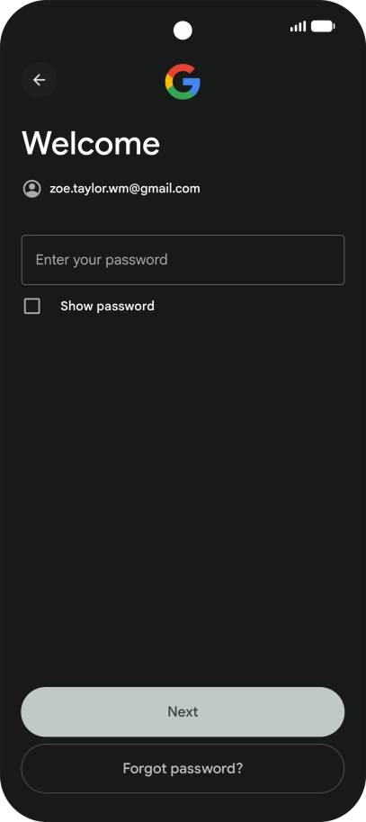 Press the field below 