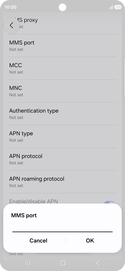 Key in 8799 and press OK.