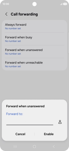 Key in +447836121121 and press Enable.