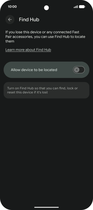 Press the indicator next to 