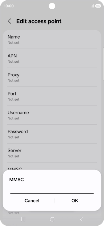 Key in http://mms.vodafone.co.uk/servlets/mms and press OK.