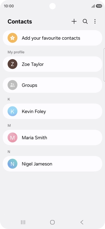 Press the menu icon.