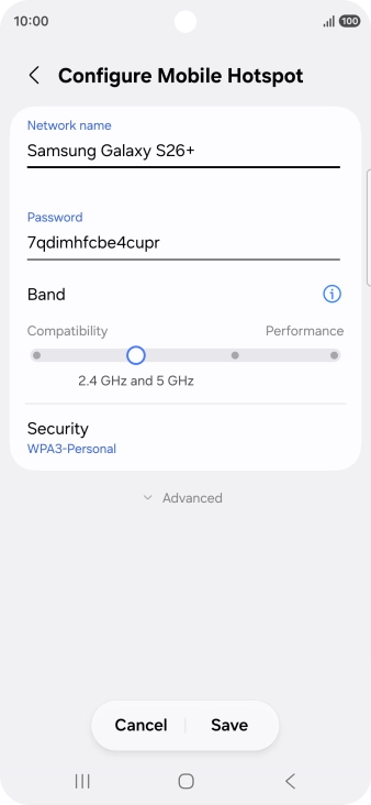 Press the field below 