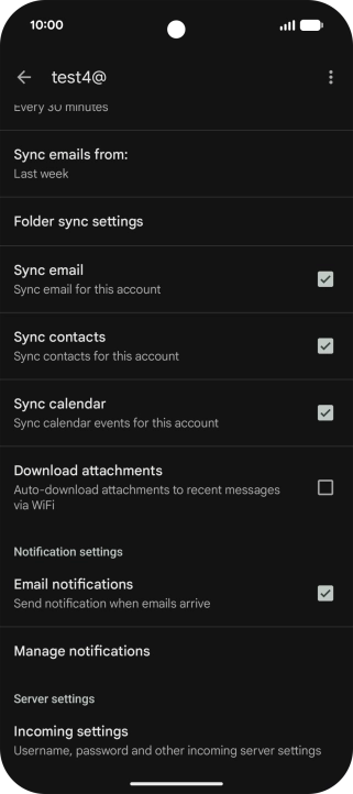 Press the field next to 