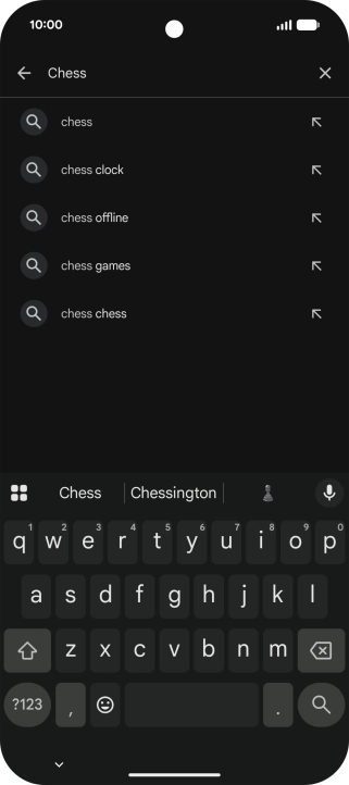 Key in the name or subject of the required app and press the search icon.
