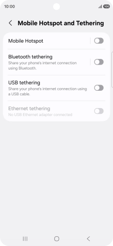 Press Mobile Hotspot.
