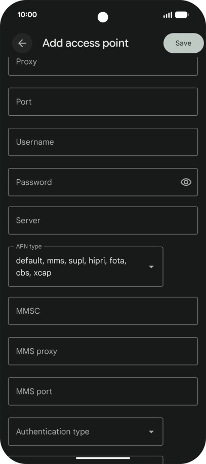 Press the drop down list next to 