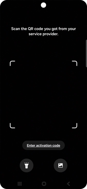 Place the QR code you've received inside the phone camera frame to scan the code.