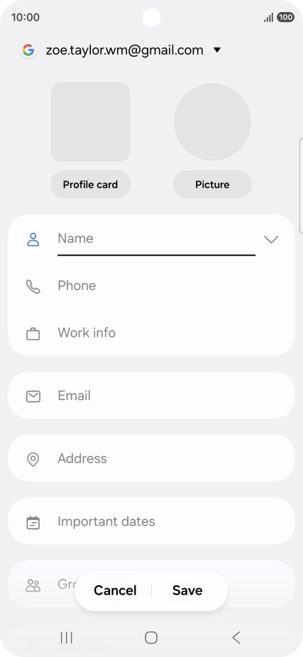 Press the address book drop down list.