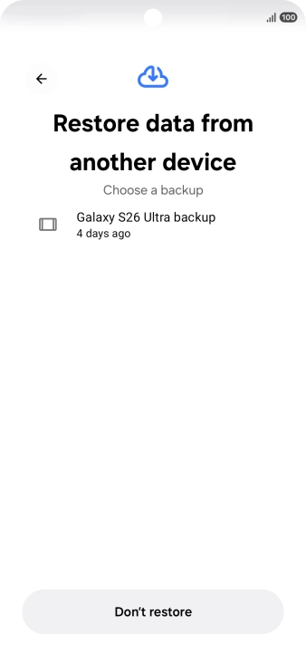 Press the required backup and your phone restores the content of the selected backup. Subsequently, follow the instructions on the screen to set up your phone and prepare it for use.