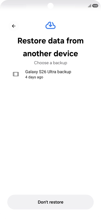 Press the required backup and your phone restores the content of the selected backup. Subsequently, follow the instructions on the screen to set up your phone and prepare it for use.