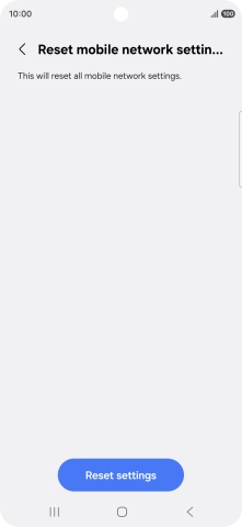 Press Reset settings.