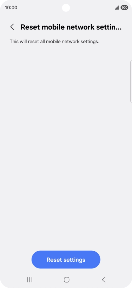 Press Reset settings.