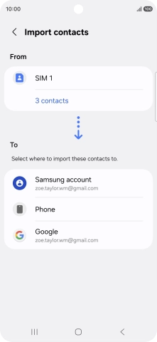 Press the required Google account.