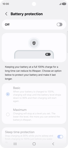 Press the indicator to turn the function on or off.