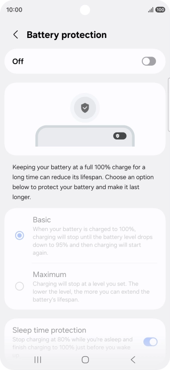 Press the indicator to turn the function on or off.