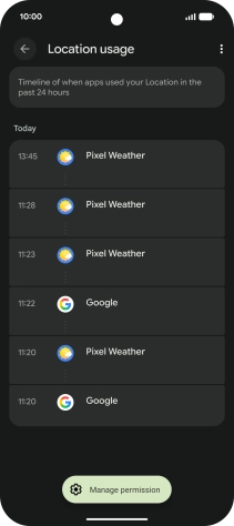 The total app activity for the selected phone function is displayed.