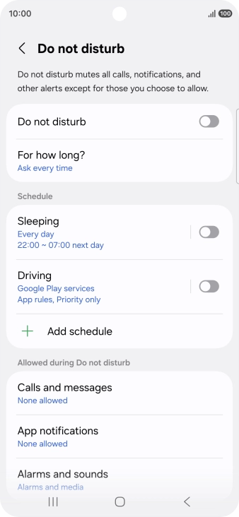 Press the indicator next to 