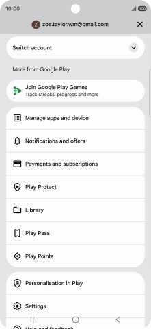 Press Manage apps and device.