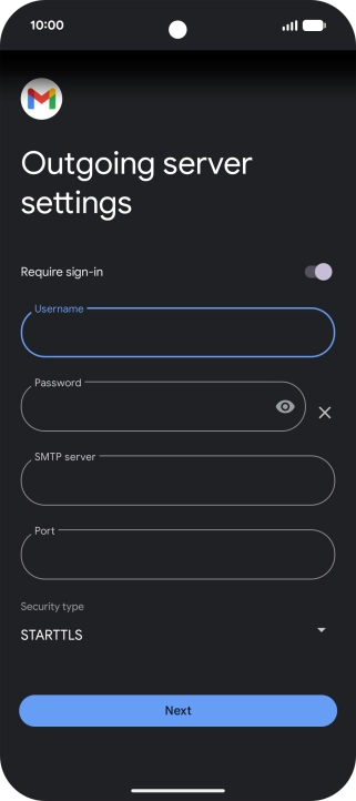 Press the field below 