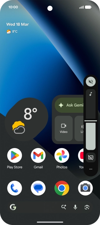 Press the sound mode icon.
