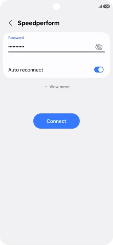 Key in the password for the Wi-Fi network and press Connect.