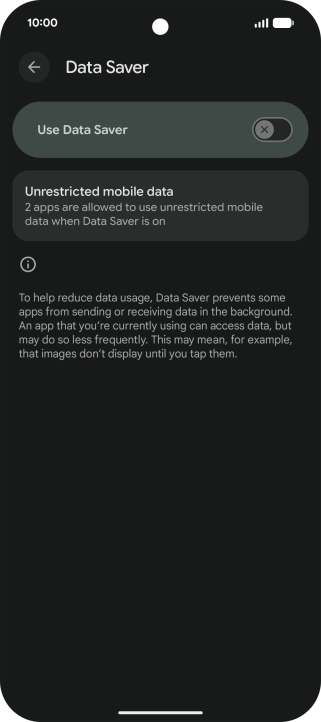 Press the indicator next to 
