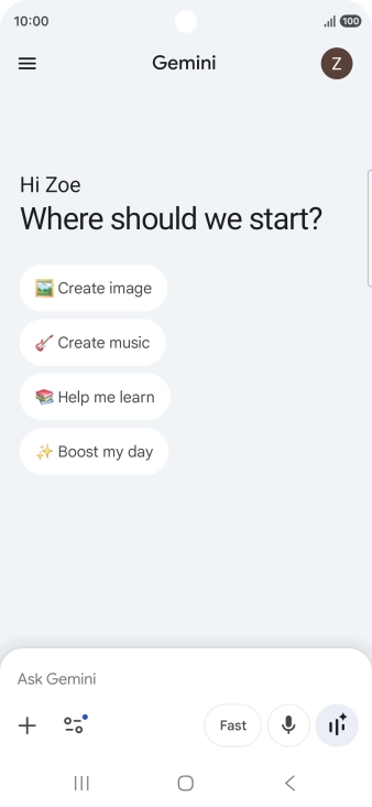 Press the profile icon.