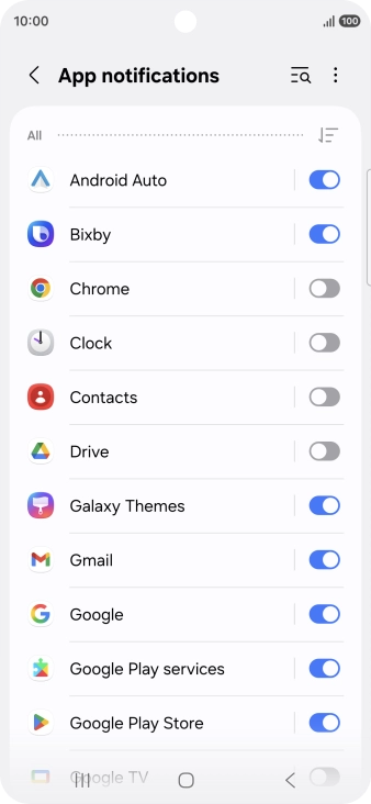 Press the drop down list.
