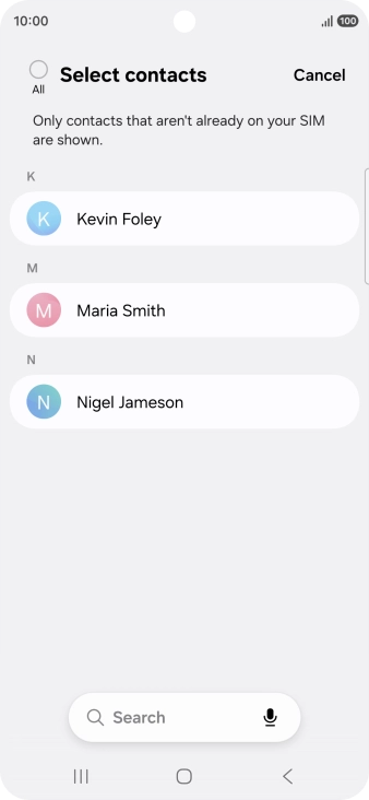 Press the field above 