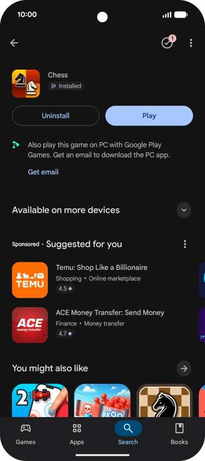 Slide your finger upwards starting from the bottom of the screen to return to the home screen.