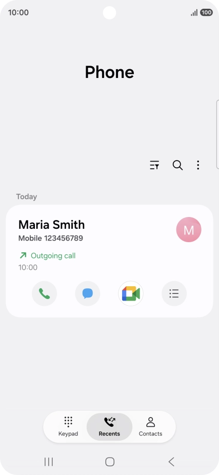 Press the menu icon.