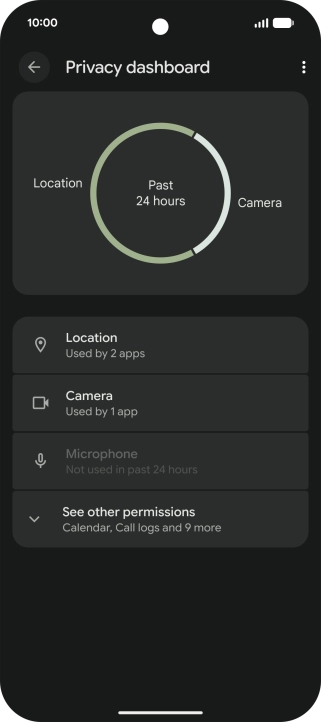 Press See other permissions.