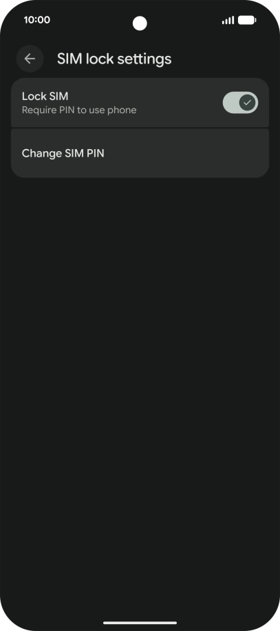 Press Change SIM PIN.