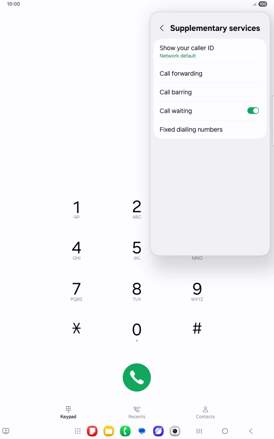 Press the indicator next to 