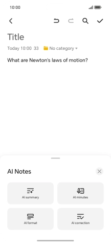To generate a summary of the text, press AI summary.