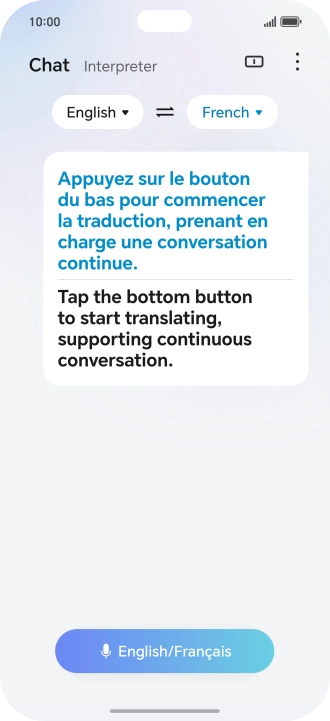 Follow the instructions on the screen to select the required language settings and use the function.