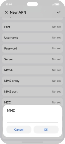 Key in 15 and press OK.