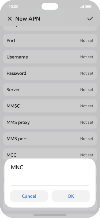 Key in 15 and press OK.
