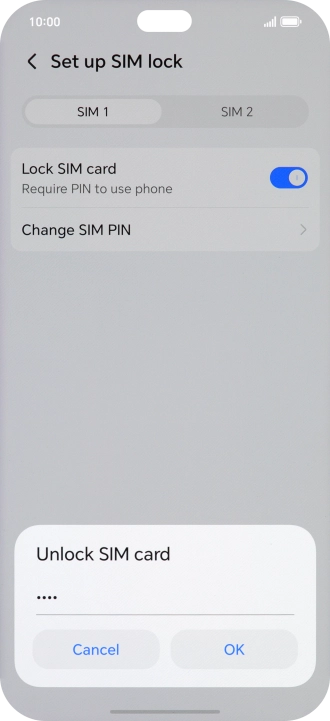 Key in your current PIN and press OK.
