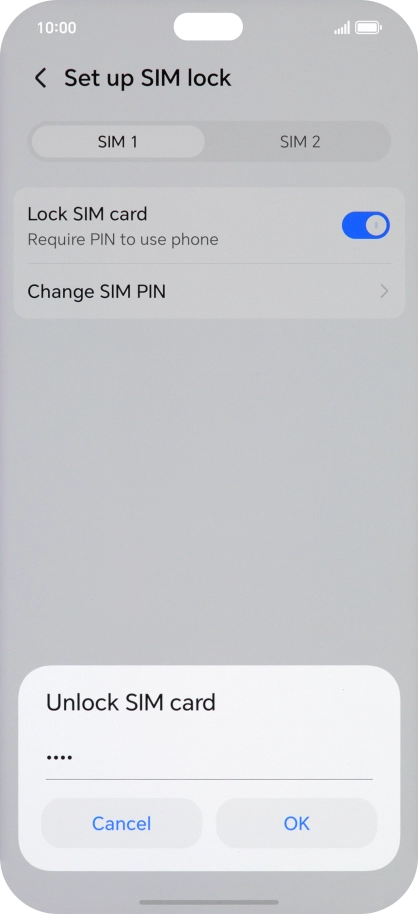 Key in your current PIN and press OK.