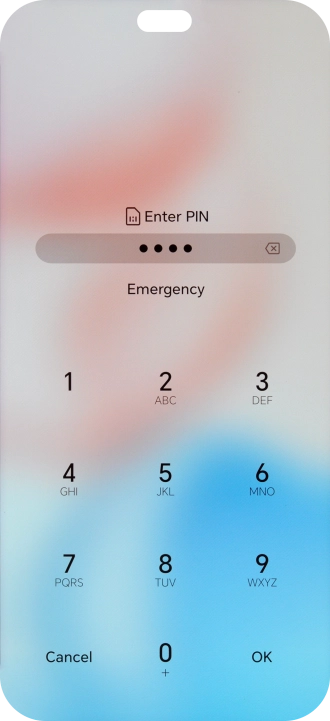 Key in a new four-digit PIN and press OK.