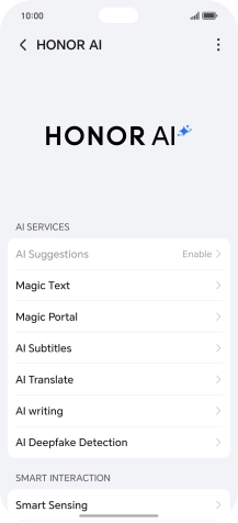 More examples of Honor AI usage are now displayed.